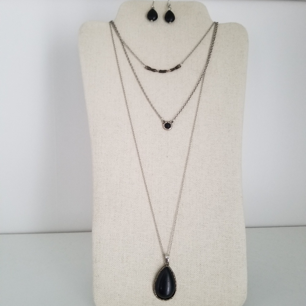 Multi-strand necklace and earrings